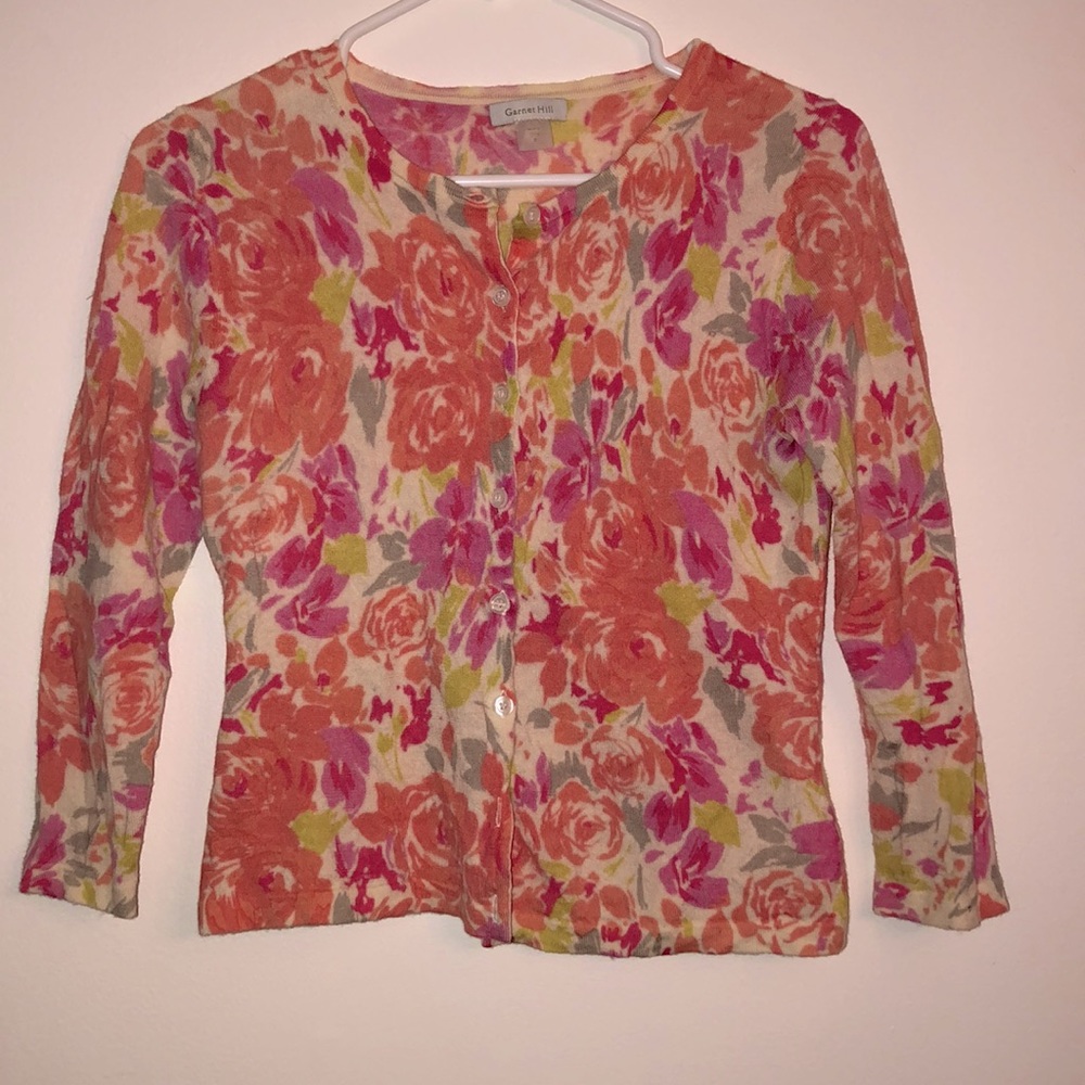 Garnet Hill Marino wool cardigan